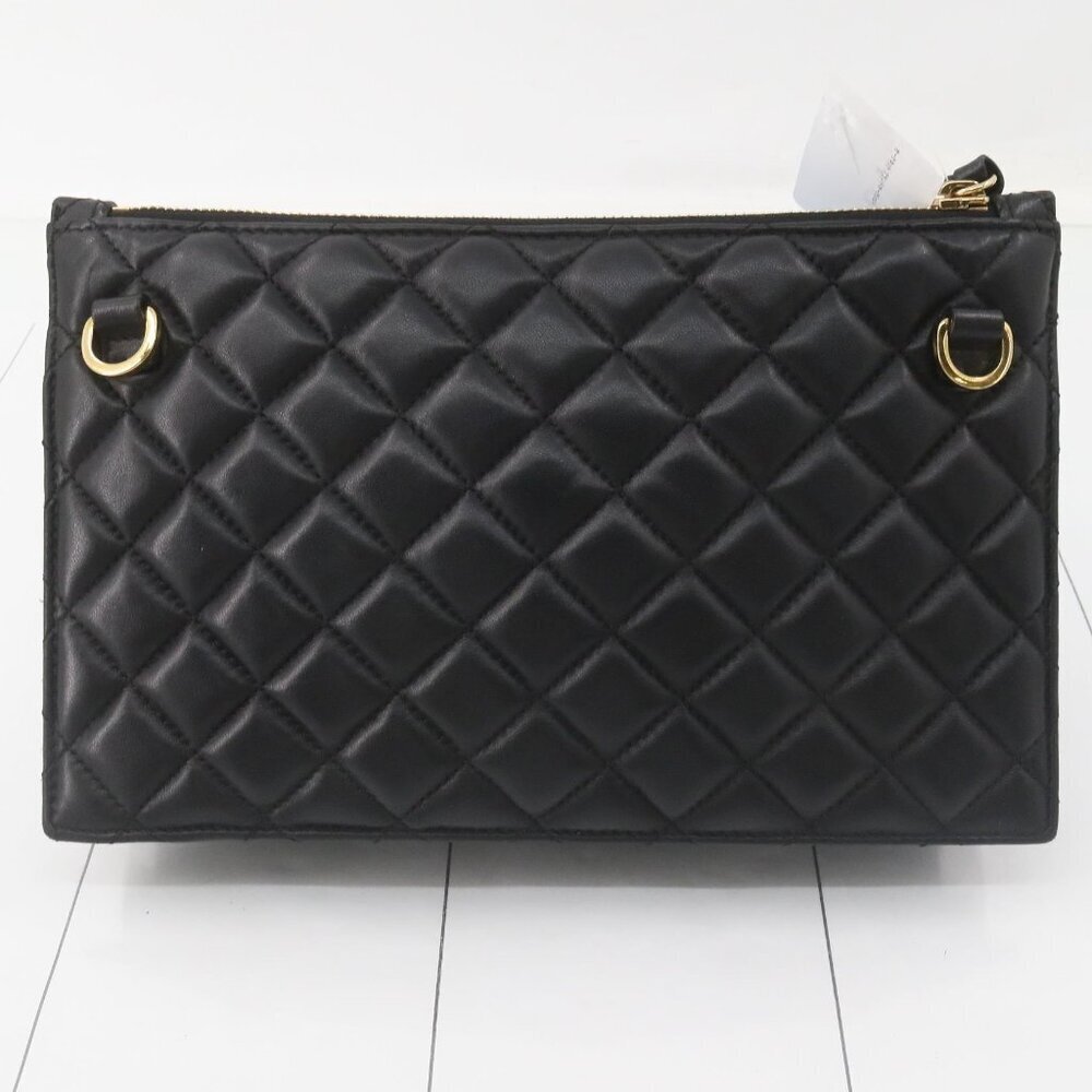 Authentic Versace Quilted Lambskin Leather Pouch and Crossbody - Picture 3 of 17